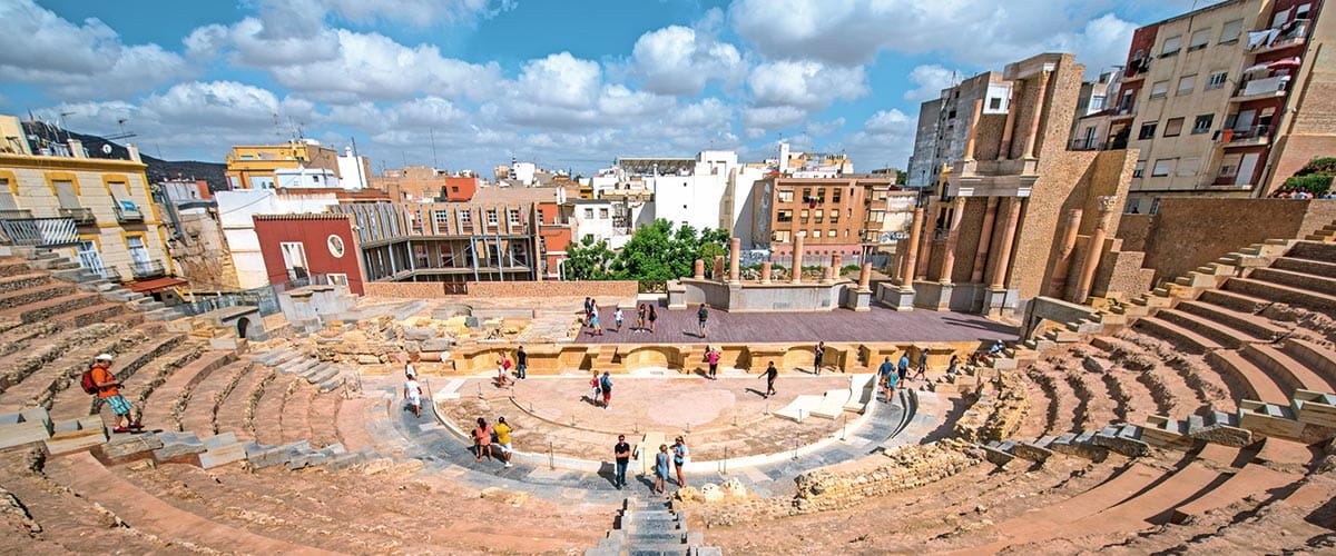 The Roman amphitheatre in Cartagena, Spain